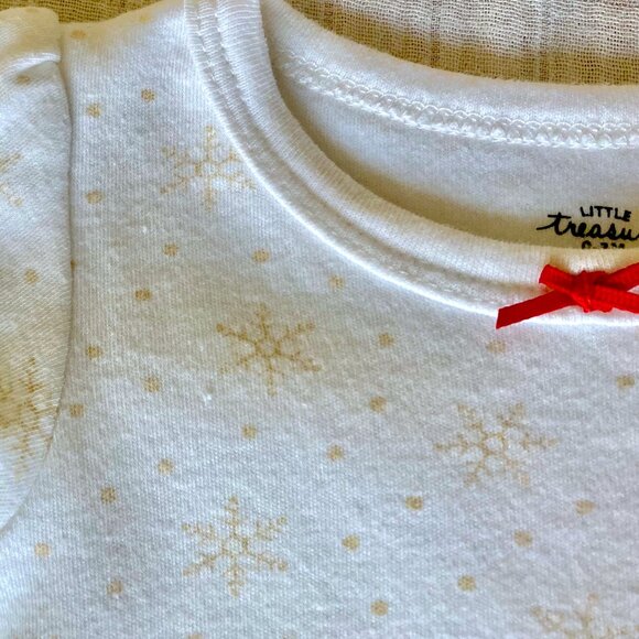 Baby Girl Snowflake Outfit 0-3M - Winter/Holiday/Christmas - Picture 5 of 9